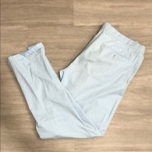 Preppy jcrew, light blue pants.